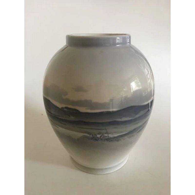20th Century Royal Copenhagen Unique Vase by Richard Bøcher from 6th of January 1923 For Sale