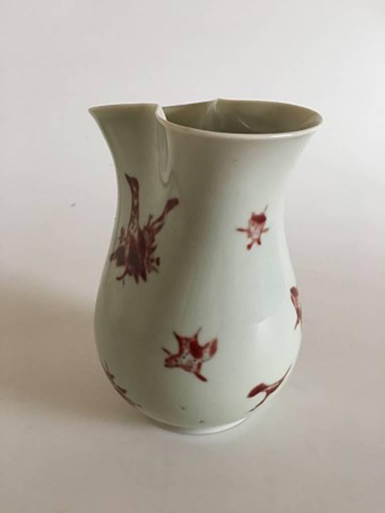 Royal Copenhagen unique vase by Thorkild Olsen from 1950. Measures 17.4 cm and is in good condition.