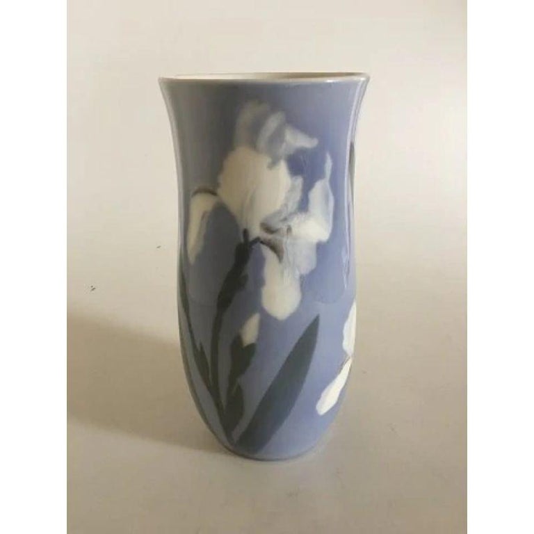 Royal Copenhagen Unique Vase from 1896 with Iris For Sale at 1stDibs