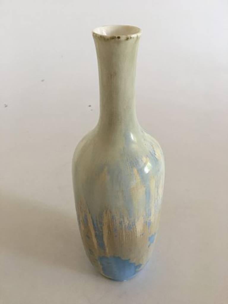 Art Nouveau Royal Copenhagen Unique Vase in Crystalline Glaze by Valdemar Engelhardt For Sale
