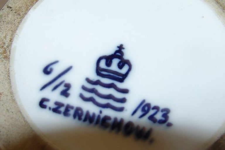 Danish Royal Copenhagen Unique Vase with Citrusfruits by Catharina Zernichow For Sale