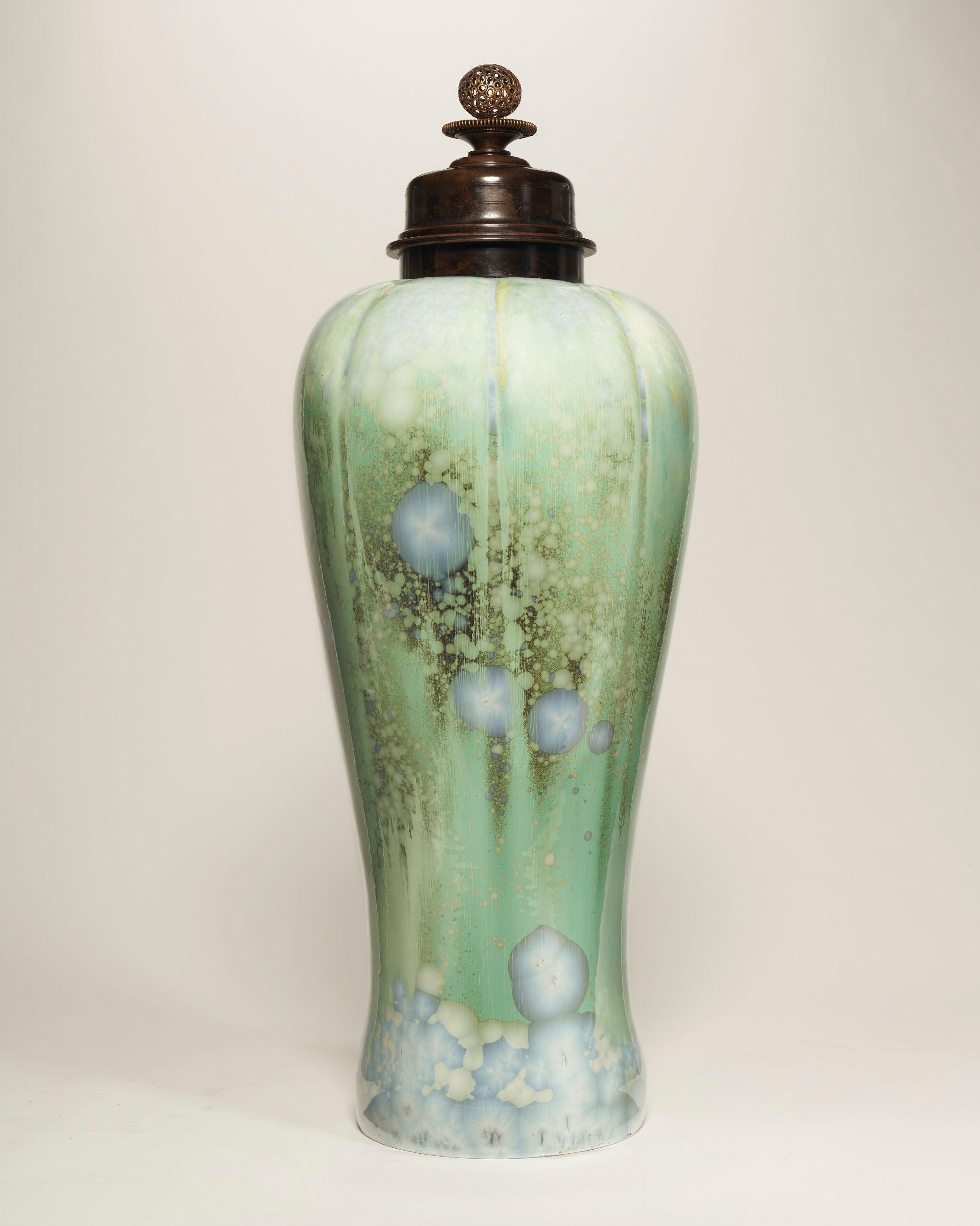 Vernissé Vase Art nouveau Royal Copenhagen de Knud Valdemar Engelhardt en vente