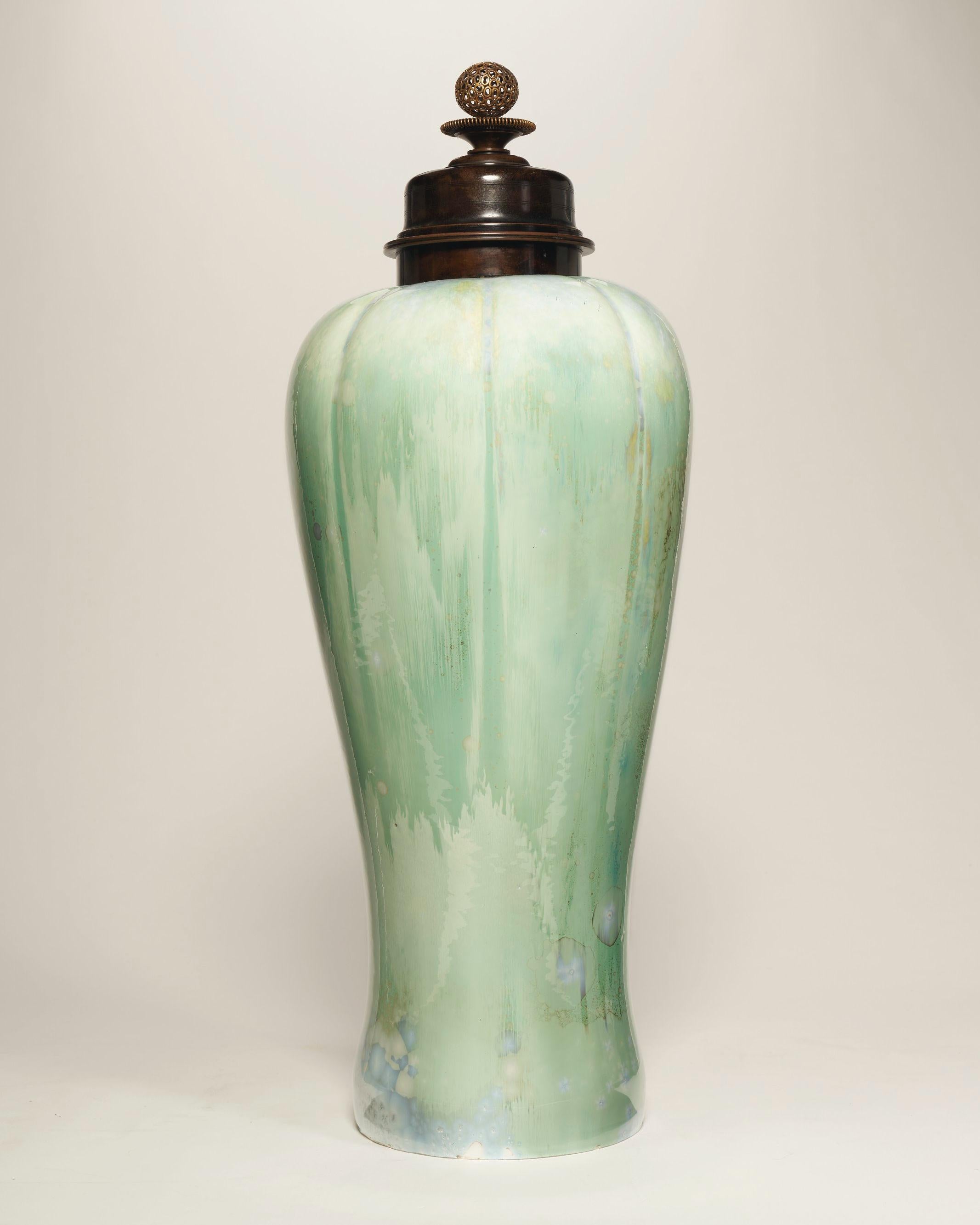 Glazed Royal Copenhagen Art Nouveau Vase by Knud Valdemar Engelhardt For Sale