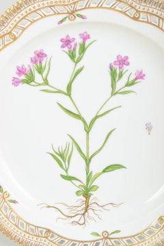 Royal Copenhagen. Very large Flora Danica platter with open pierced border.