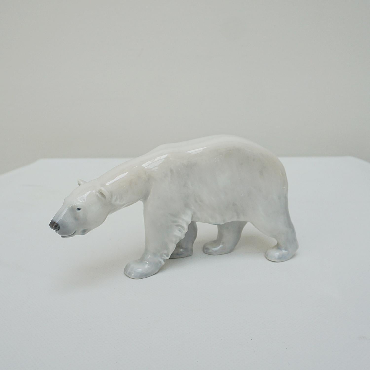 Danish Royal Copenhagen Walking Polar Bear Figurine