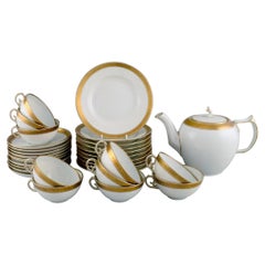 Royal Copenhagen White Dagmar Tea Service for 10 People in Porcelain