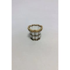 Royal Copenhagen White Margrethe Cup in Porcelain & Sterling Silver
