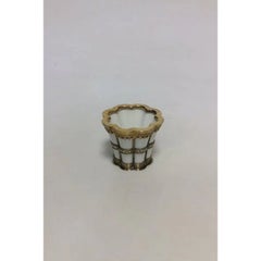 Royal Copenhagen White Margrethe Cup in Porcelain & Sterling Silver