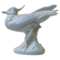 Royal Copenhagen Weißer Friedensvogel Figur aus glasiertem Porzellan