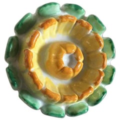 Royal Copenhagen Yellow or Green Porcelain Flower