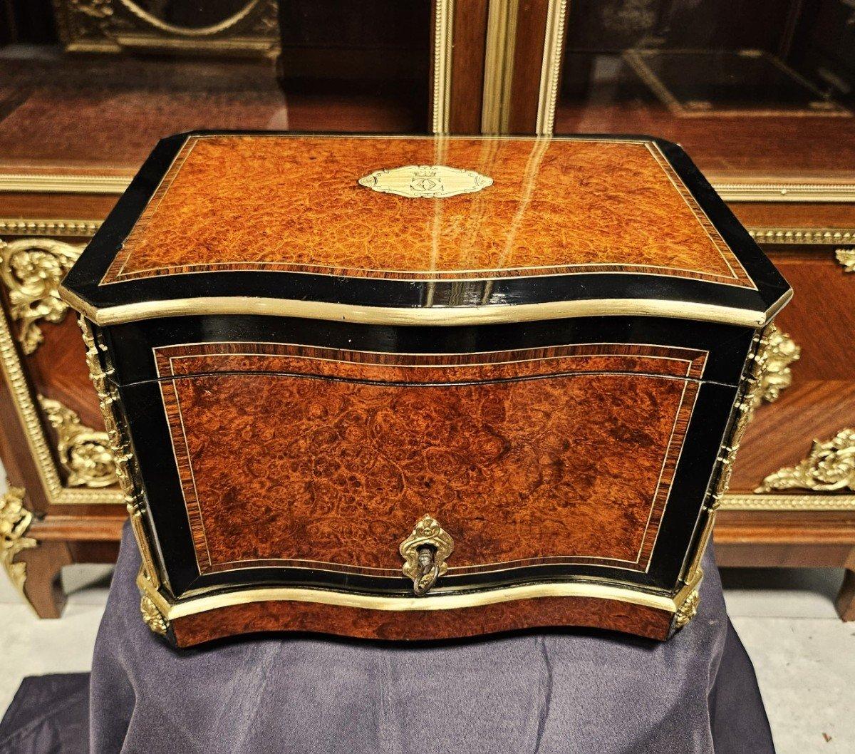 Napoleon III Royal Count Cigar Box Humidor French Napoleon by Alphonse Giroux 19th Century