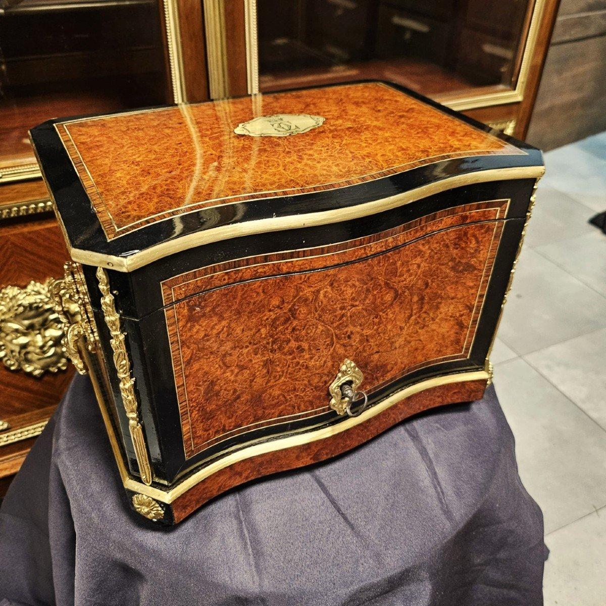 Royal Count Cigar Box Humidor French Napoleon by Alphonse Giroux 19th Century In Good Condition In Paris, FR