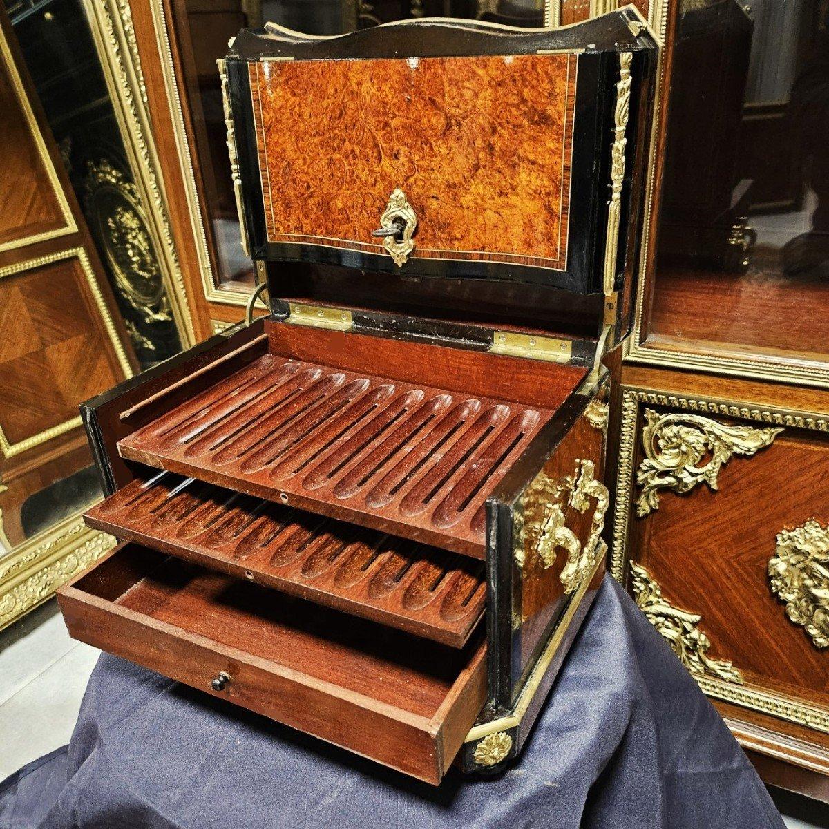 Royal Count Cigar Box Humidor French Napoleon by Alphonse Giroux 19th Century 1