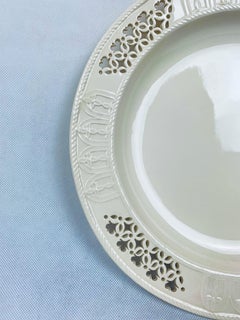 Royal Creamware Charger with Reticulated Border-12 1/4” Diameter