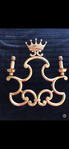 Applique murale en bronze Royal Crown de Valenti, Espagne, 1970