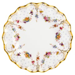 Vintage Royal Crown Derby 24KT Gold Porcelain Cabinet Plate 