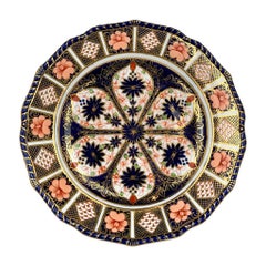 Antique Royal Crown Derby Porcelain Plate "Old Imari' Pattern 1128
