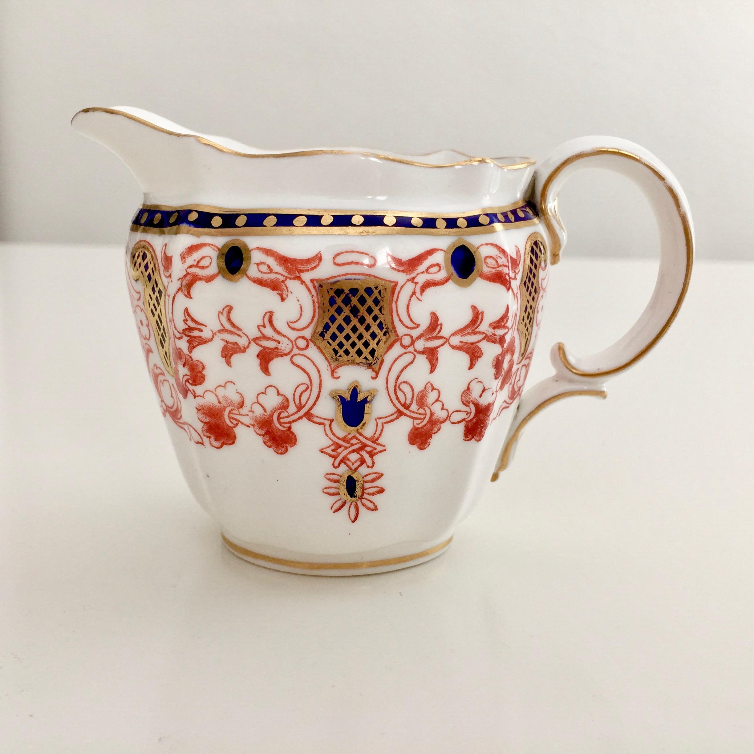 Porcelain Royal Crown Derby Breakfast Tea Set, Imari Pattern, 1899