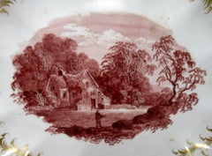 Assiette en porcelaine Royal Crown Derby Cabinet de l'artiste Zachariah Boreman:: 18e siècle