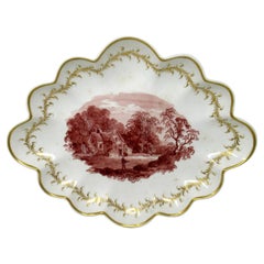 Antique Royal Crown Derby Cabinet Porcelain Plate Artist Zachariah Boreman, 18th Century