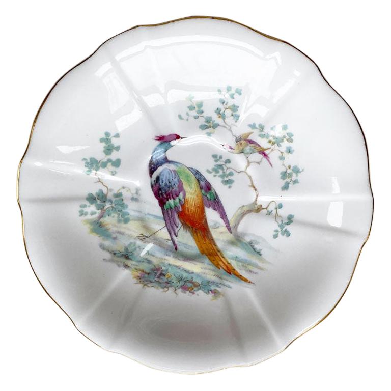 Royal Crown Derby Ceramic Pheasant Bird Saucer or Vide Poche, England For Sale