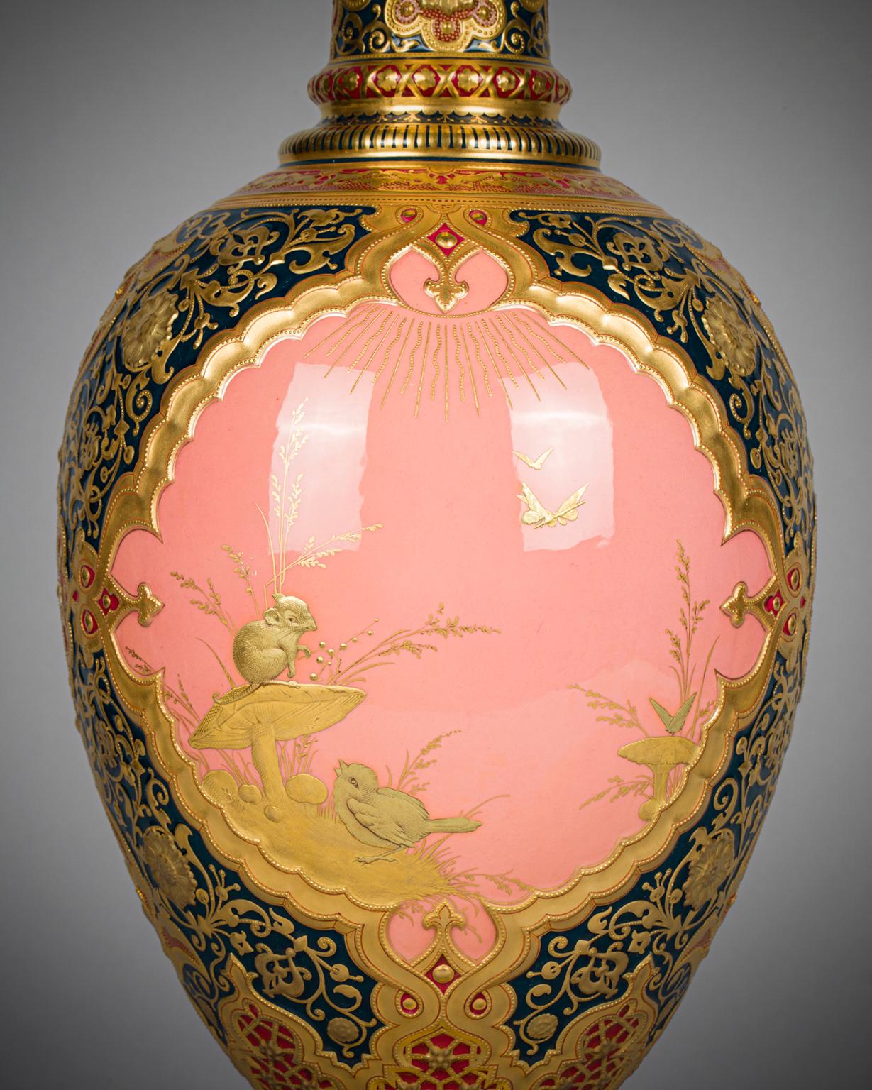 Porcelain Royal Crown Derby Covered Urn, 19th Century For Sale