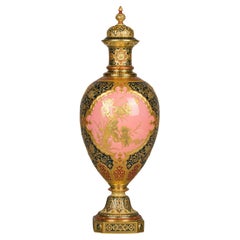 Antique Royal Crown Derby Covered Urn, 19th Century