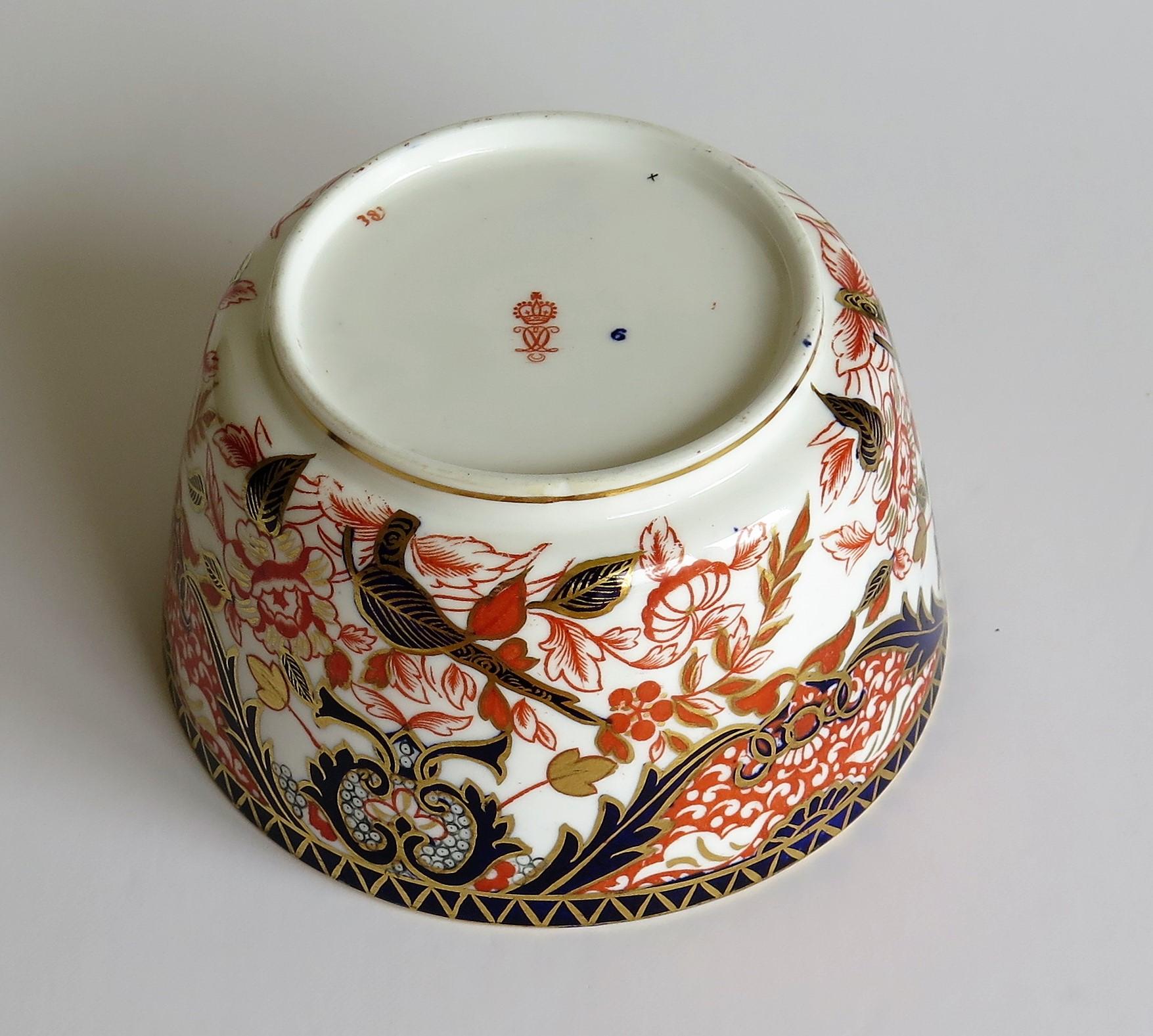 Royal Crown Derby Deep Porcelain Bowl in King's Pattern No. 383, 19th Century 6