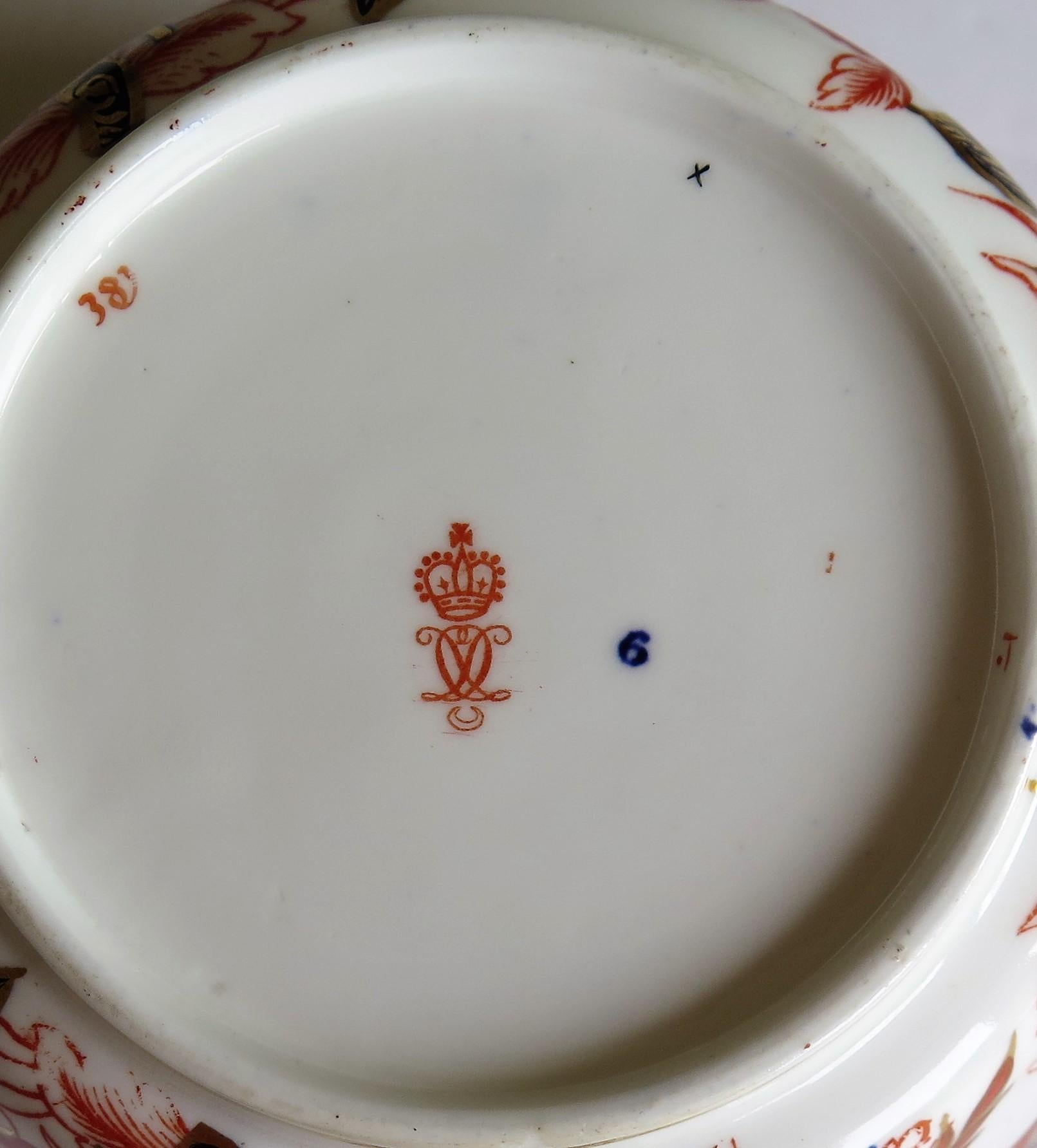 Royal Crown Derby Deep Porcelain Bowl in King's Pattern No. 383, 19th Century 8