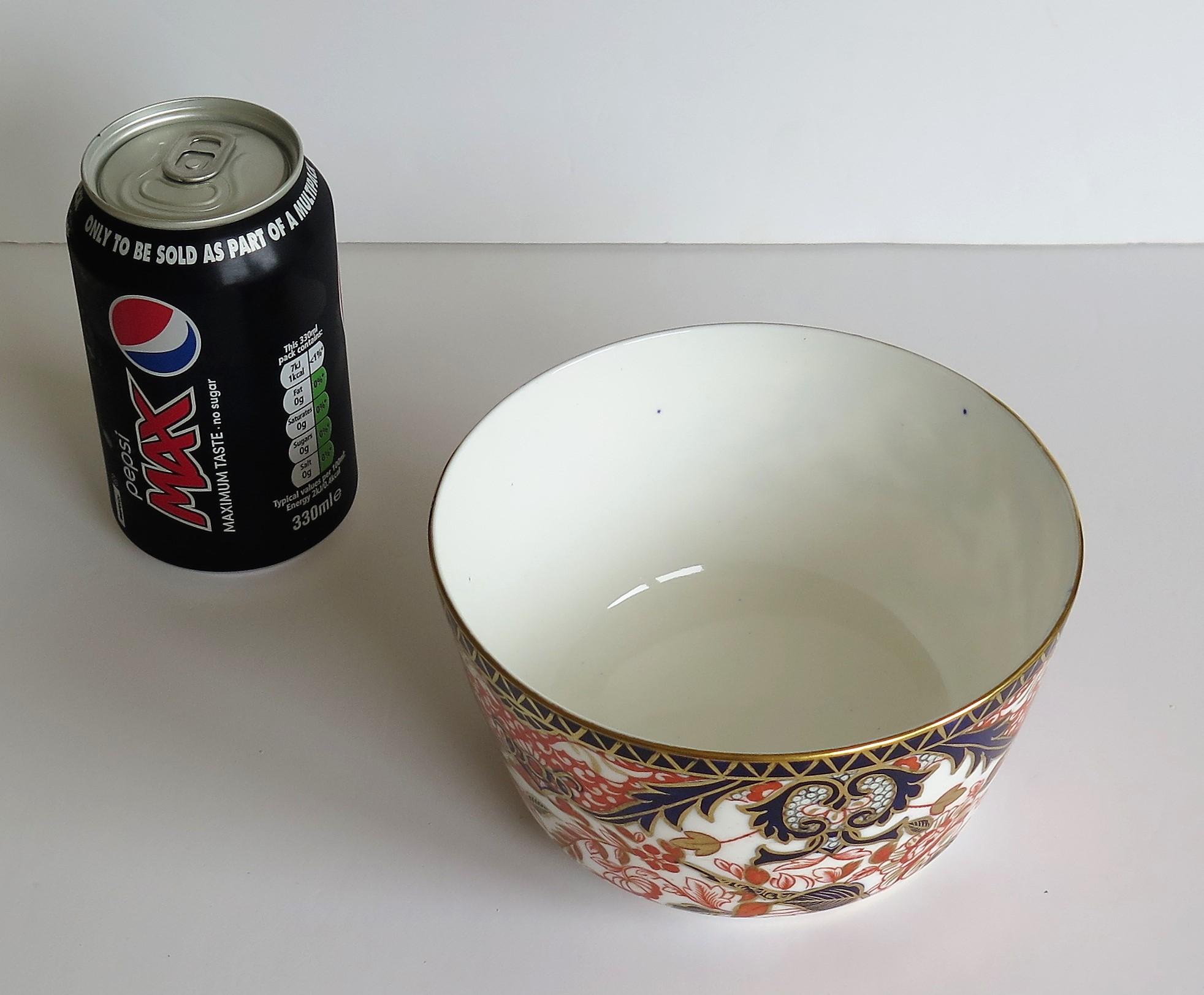 Royal Crown Derby Deep Porcelain Bowl in King's Pattern No. 383, 19th Century 9