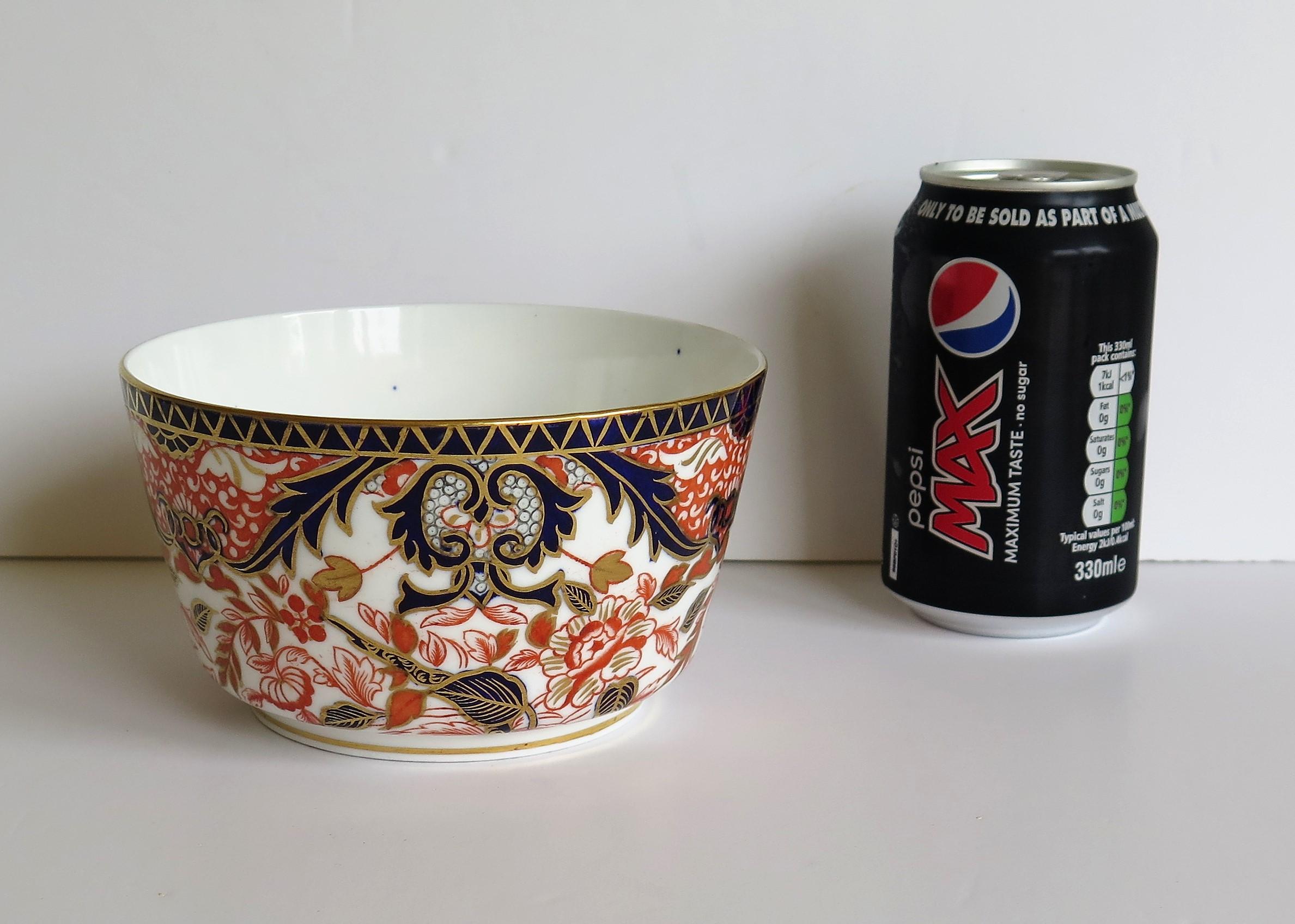Royal Crown Derby Deep Porcelain Bowl in King's Pattern No. 383, 19th Century 10