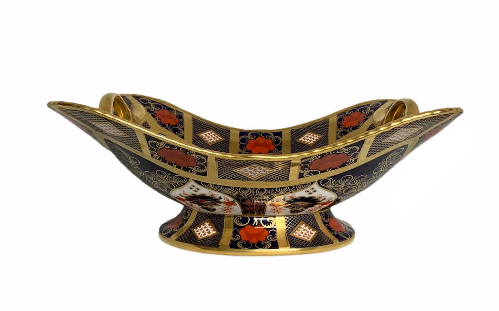 Royal Crown Derby Gold Hand-Painted Porcelain Imari Stil Korb im Angebot 4