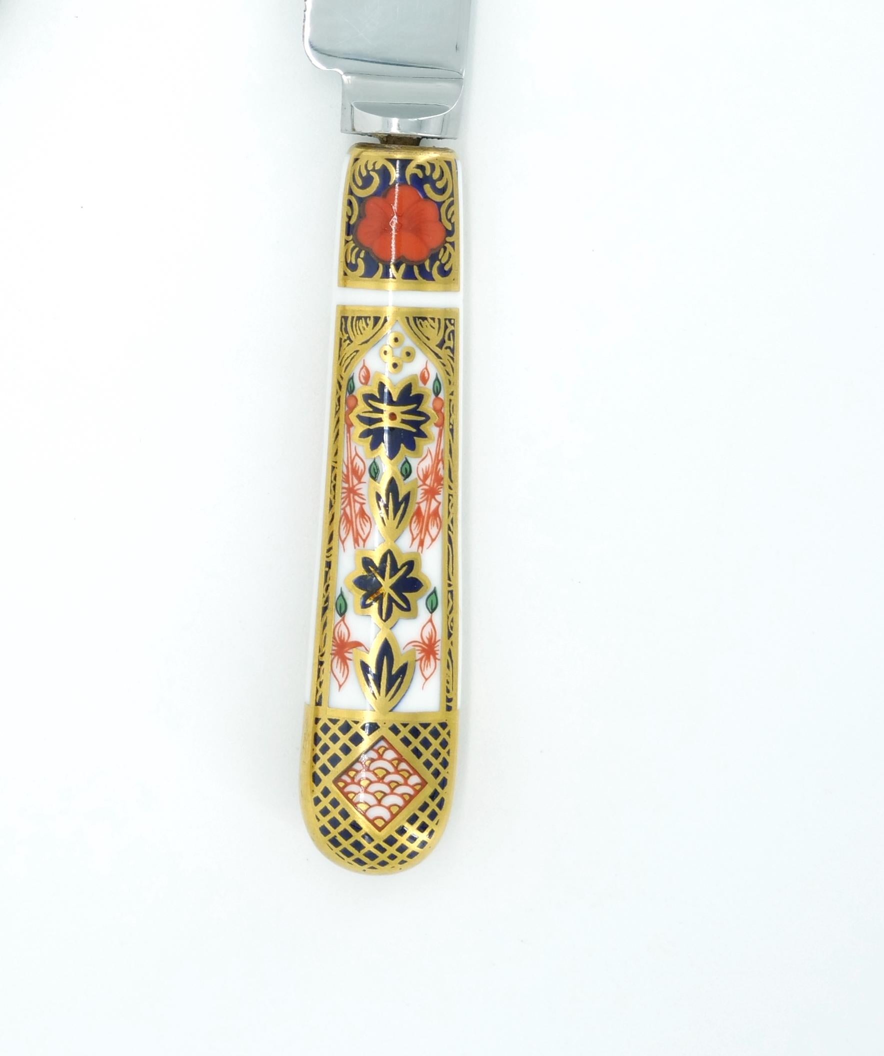 Royal Crown Derby Handbemaltes & Vergoldetes Porzellan Besteck/ 30 Pieces im Angebot 8