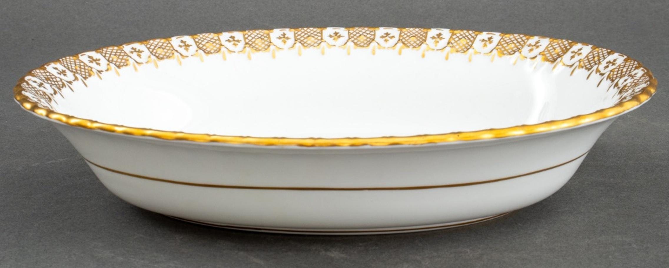 Royal Crown Derby bone china part dinner service for twelve (12), each with iron red overglaze marks for 1966, in the 