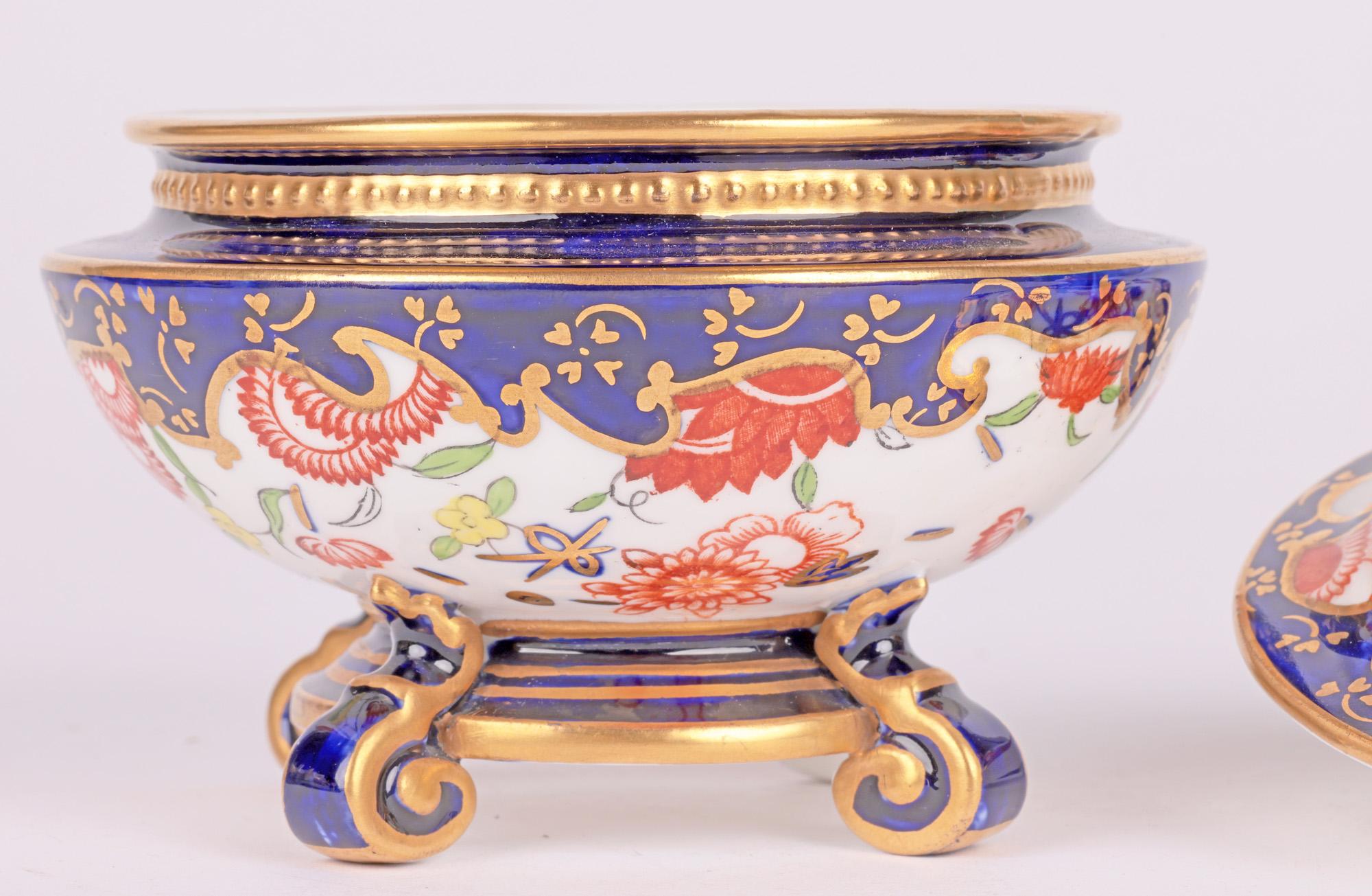 Royal Crown Derby Imari Pattern Porcelain Lidded Trinket Pot 5
