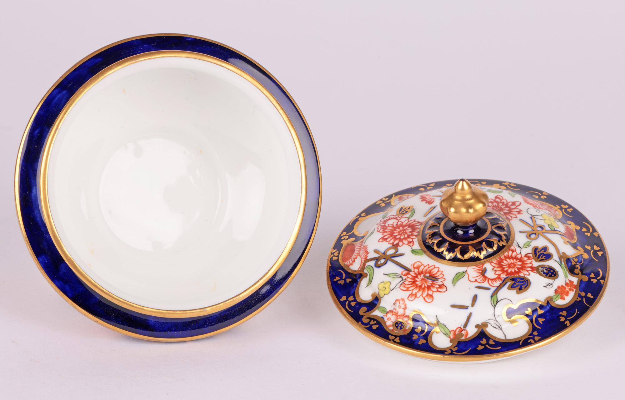 Royal Crown Derby Imari Pattern Porcelain Lidded Trinket Pot 1