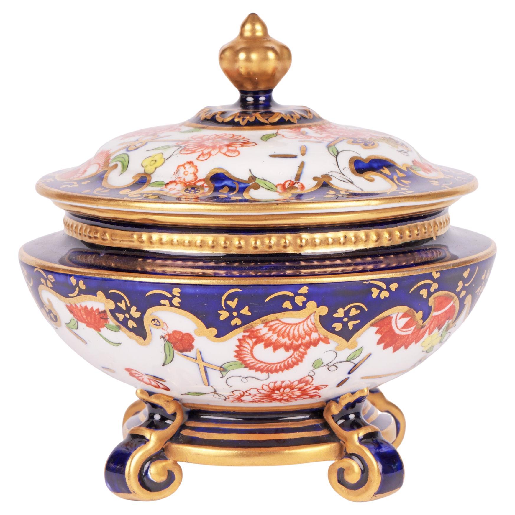 Royal Crown Derby Imari Pattern Porcelain Lidded Trinket Pot