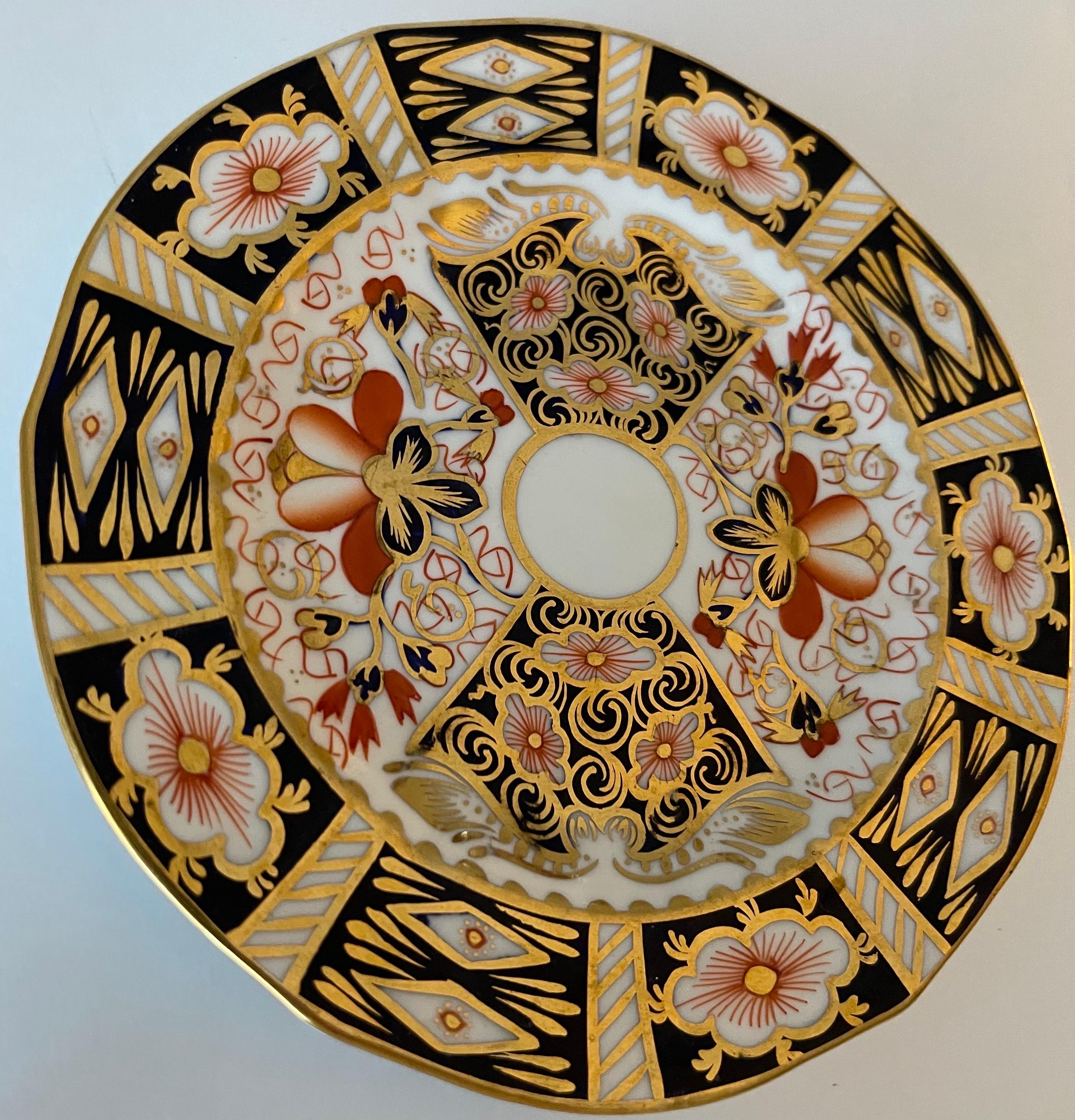 English Royal Crown Derby Imari Small Plates, Set of 2 For Sale