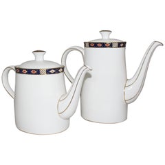 Vintage Royal Crown Derby Kedleston Pattern Tea Pot and Coffee Pot