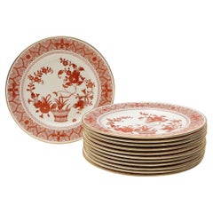 Royal Crown Derby Luncheon Plates, Chandos Pattern, Set of 12