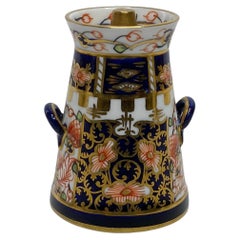 Antique Royal Crown Derby miniature milk churn and cover, dated 1921.