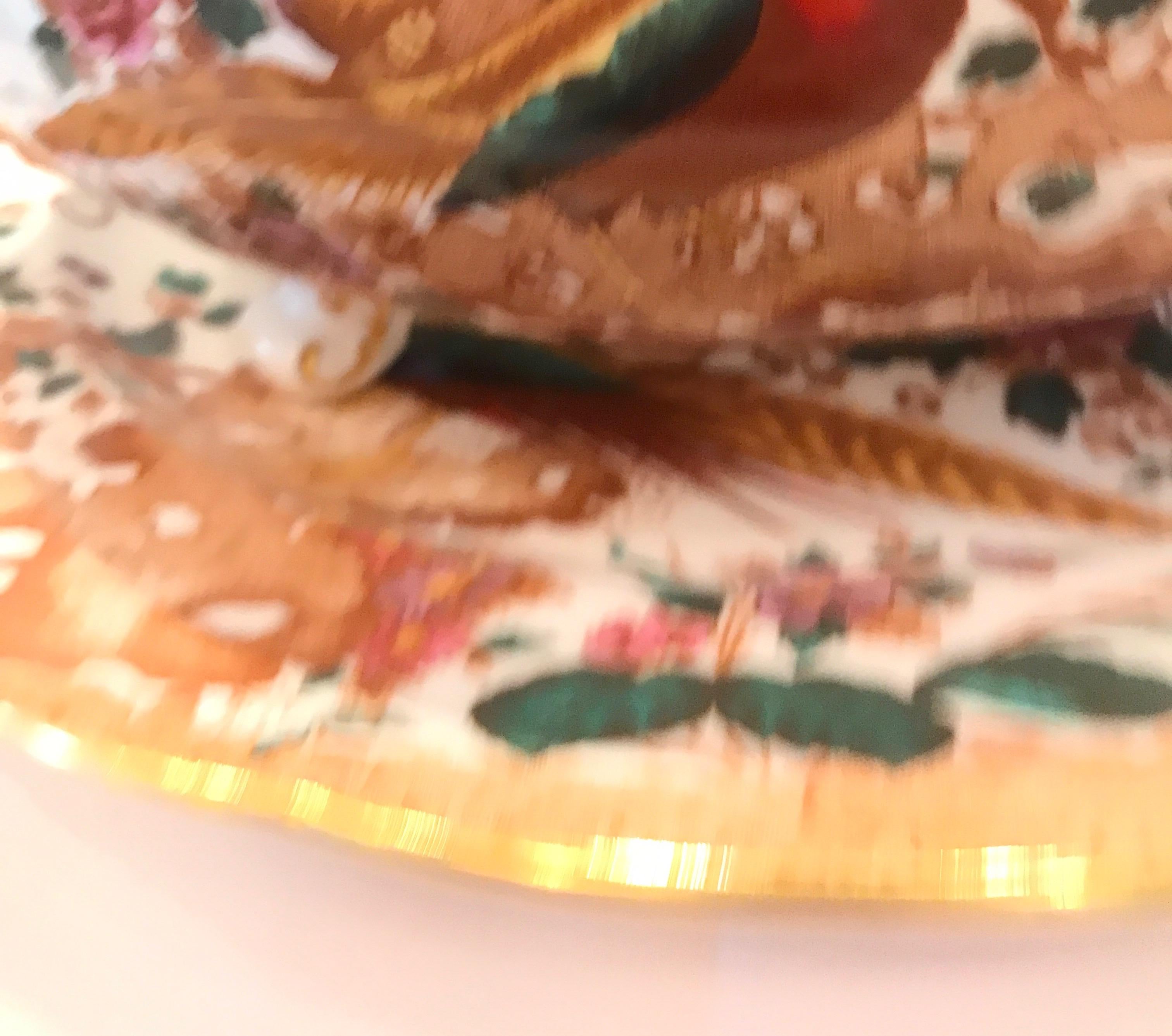 Porcelaine Soupière Olde Avesbury avec sous-assiette Royal Crown Derby