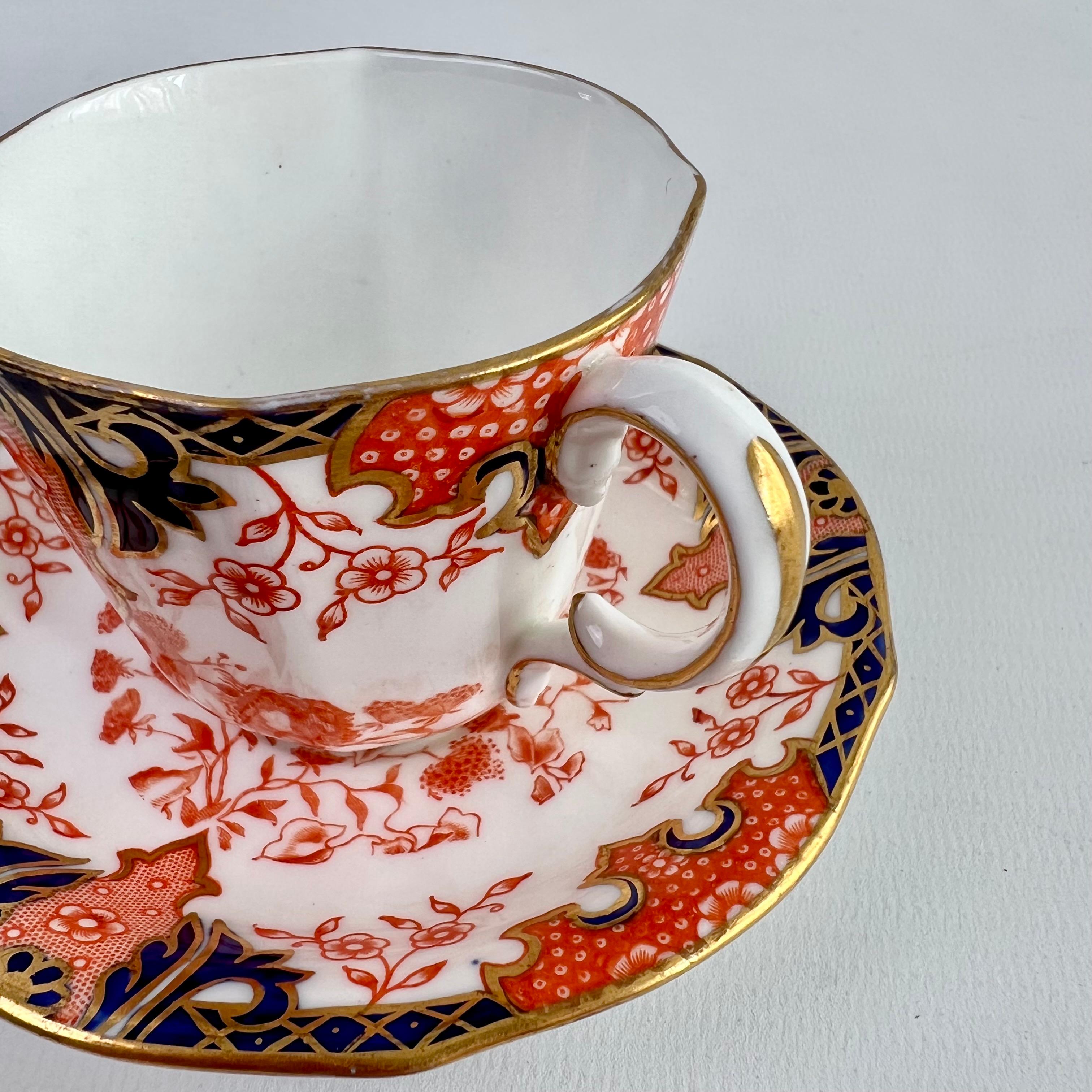 Royal Crown Derby Porcelain Demitasse Cup, Imari Patt. 2712, Edwardian 1913 5