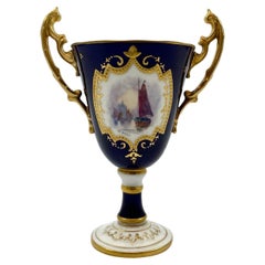 Antique Royal Crown Derby Porcelain Vase, William Dean, c. 1915