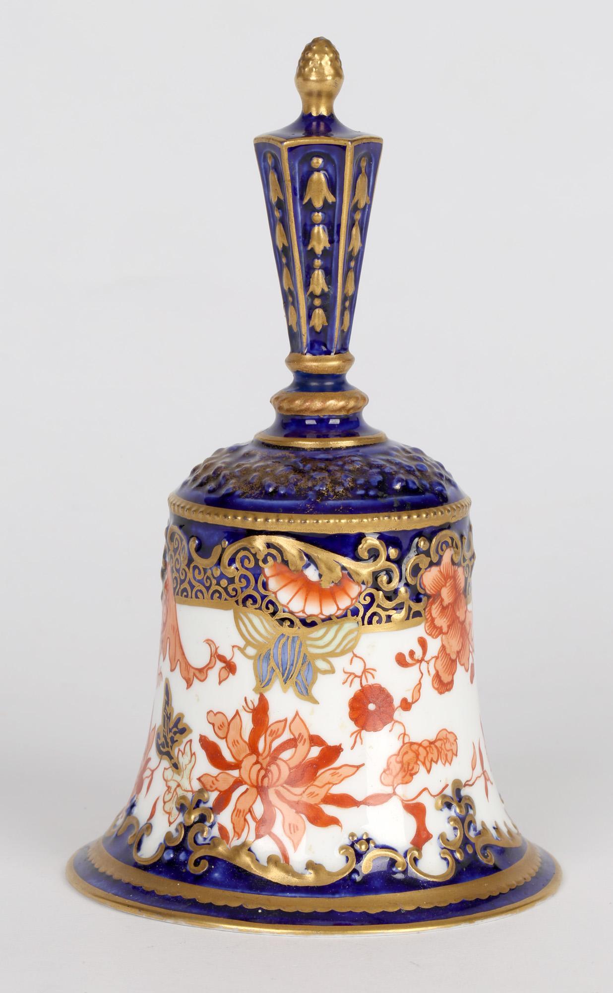 Royal Crown Derby Rare Antique Imari Pattern Porcelain Bell 4