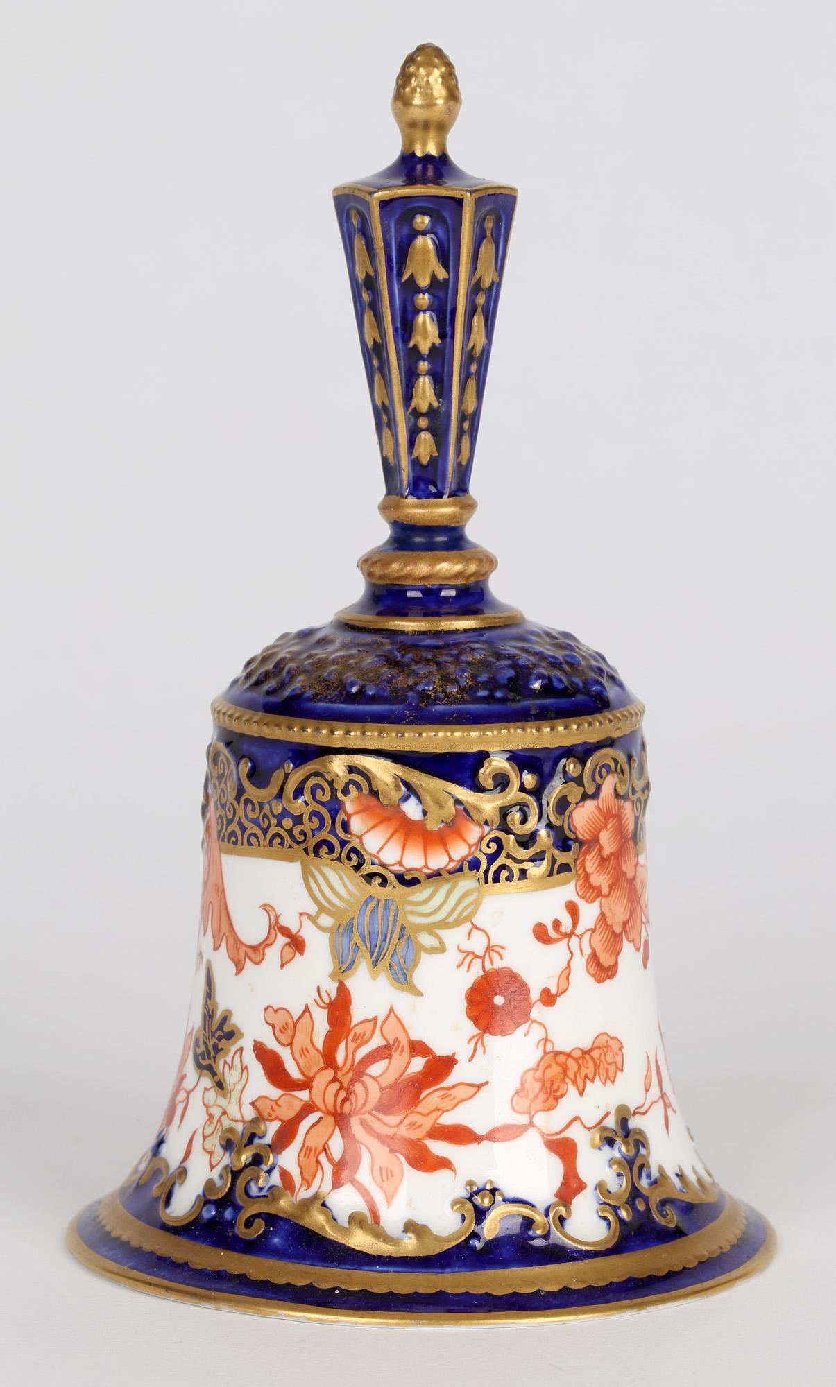 Royal Crown Derby Rare Antique Imari Pattern Porcelain Bell 8