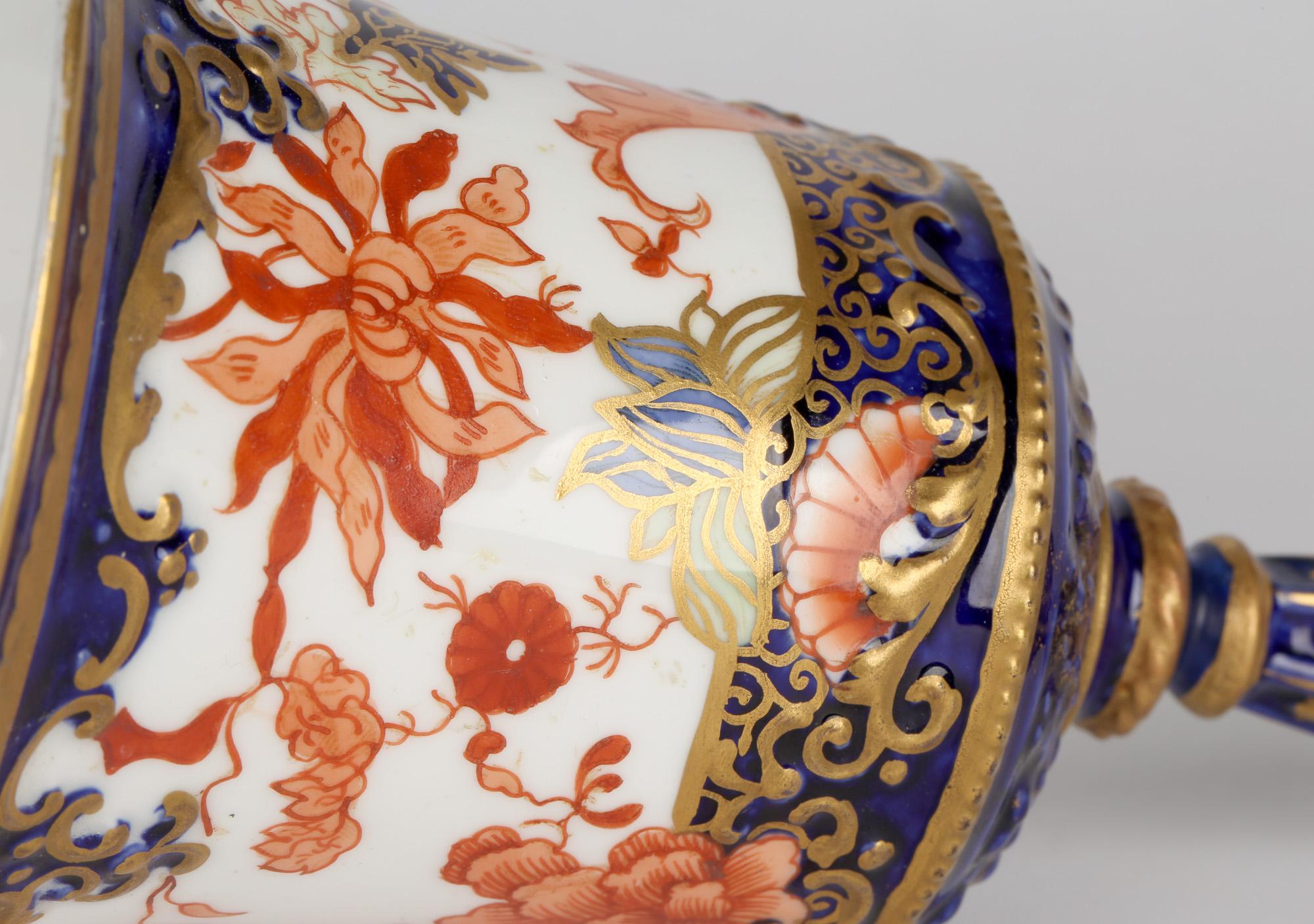 Glazed Royal Crown Derby Rare Antique Imari Pattern Porcelain Bell