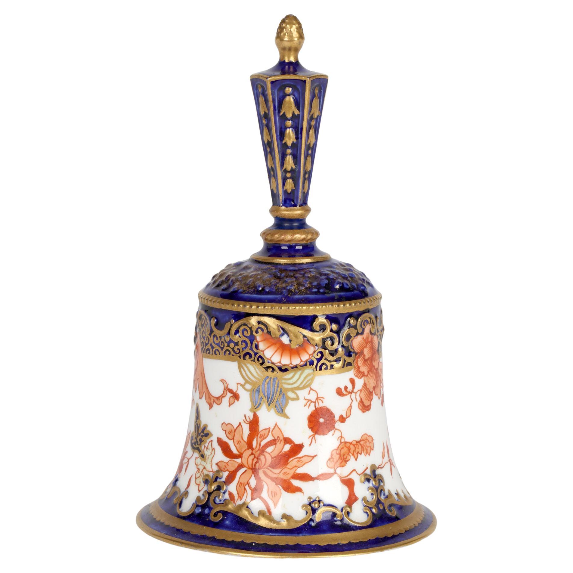 Rare cloche ancienne en porcelaine Imari à motif Royal Crown Derby