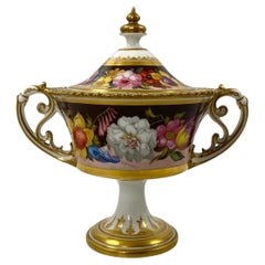 Antique Royal Crown Derby Vase and Cover, Albert Gregory, d. 1900