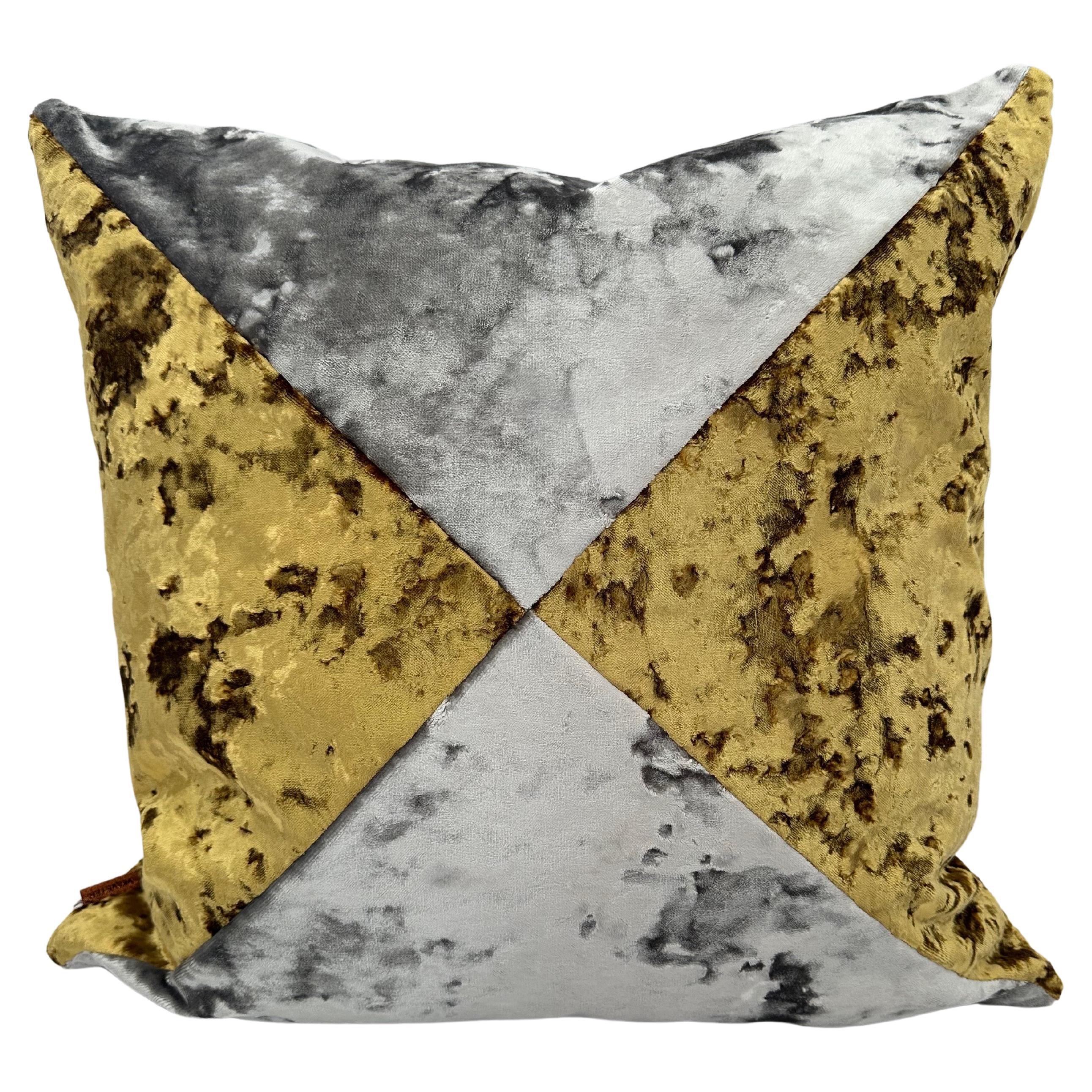 Royal- Crushed Velvet  high end decor pillow For Sale